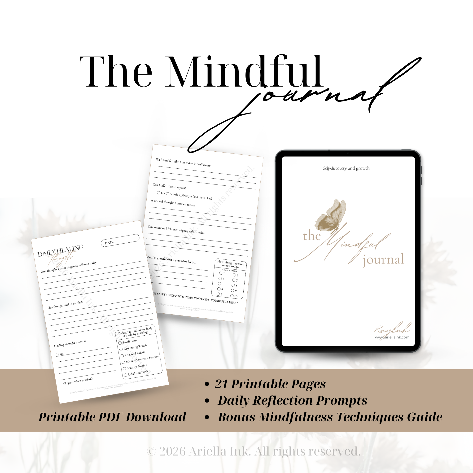 Printable Weekly Mindful Journal